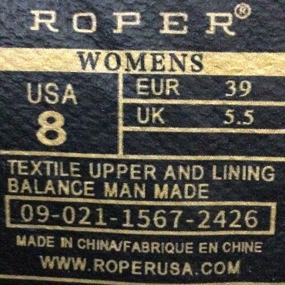 Roper Brown Western Boots with Embroidery - Picture 6 of 10